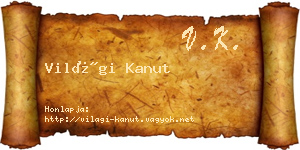 Világi Kanut névjegykártya
